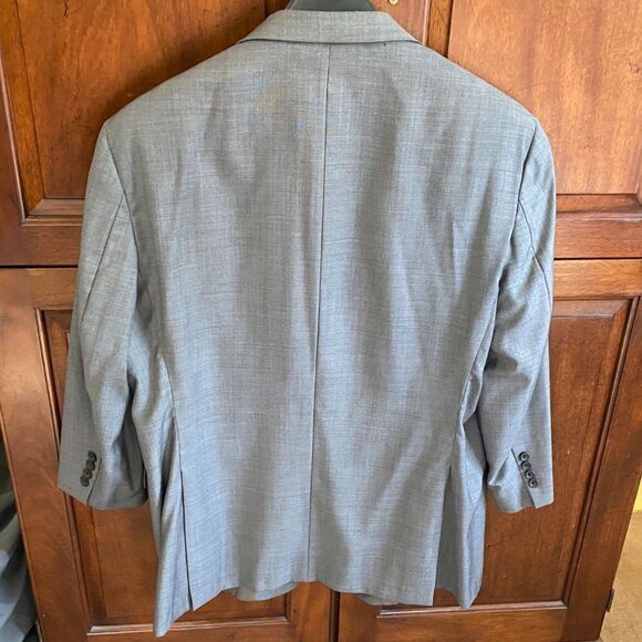 Burberry London Men Blazer Jacket 48R Gray Wool/Silk Blend Two-Button Sport Coat - Picture 14 of 14